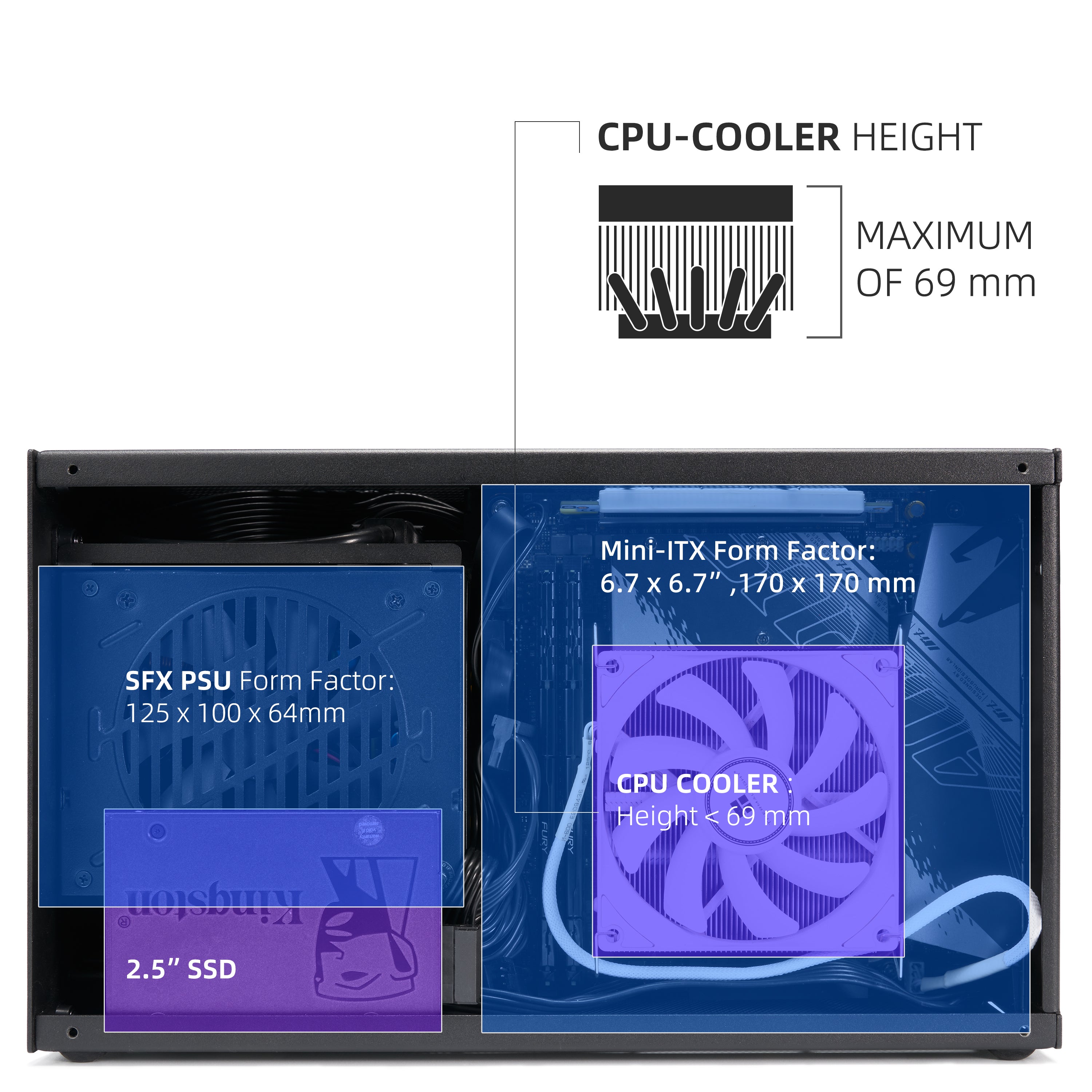 SGPC Itx Mini Case - K49BL(Steel)